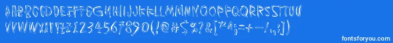 MuspiMerolThgil Font – White Fonts on Blue Background