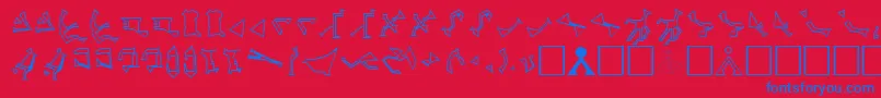 StargateSg1GoAld Font – Blue Fonts on Red Background