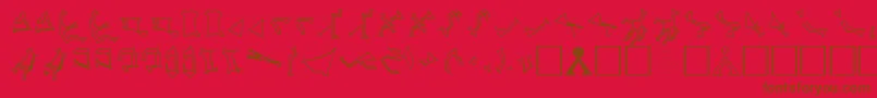 StargateSg1GoAld Font – Brown Fonts on Red Background