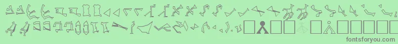 StargateSg1GoAld Font – Gray Fonts on Green Background