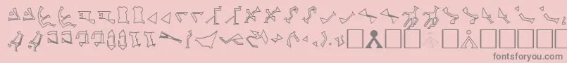 StargateSg1GoAld Font – Gray Fonts on Pink Background