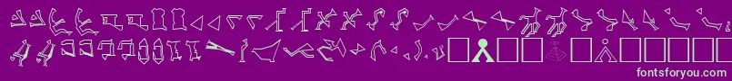 StargateSg1GoAld Font – Green Fonts on Purple Background