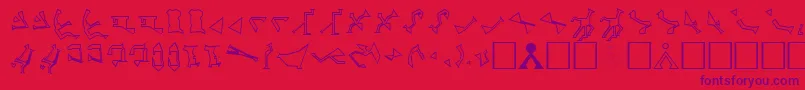 StargateSg1GoAld Font – Purple Fonts on Red Background