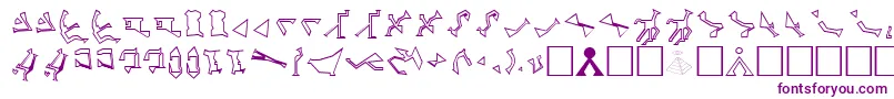 StargateSg1GoAld Font – Purple Fonts on White Background