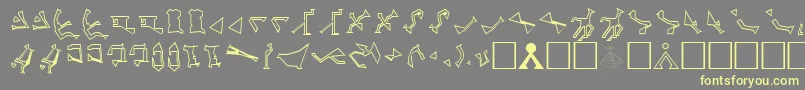 StargateSg1GoAld-Schriftart – Gelbe Schriften auf grauem Hintergrund