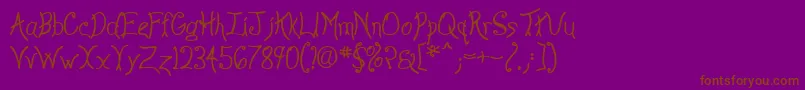 Police Anyway ffy – polices brunes sur fond violet