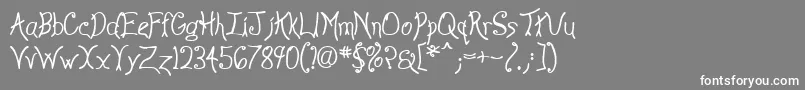 Anyway ffy-Schriftart – Weiße Schriften auf grauem Hintergrund