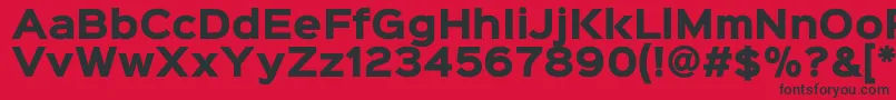 Sinkinsans800black Font – Black Fonts on Red Background