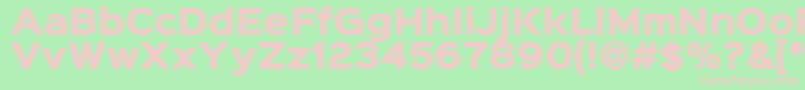 Sinkinsans800black Font – Pink Fonts on Green Background