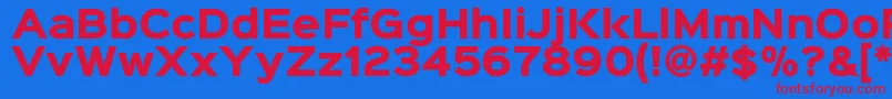 Sinkinsans800black Font – Red Fonts on Blue Background