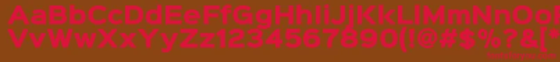Sinkinsans800black Font – Red Fonts on Brown Background