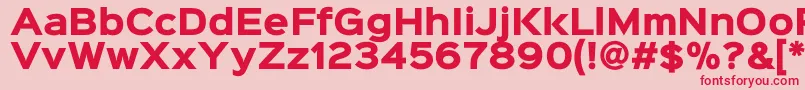Sinkinsans800black Font – Red Fonts on Pink Background