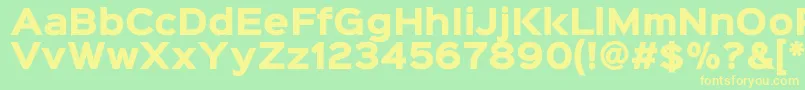 Sinkinsans800black Font – Yellow Fonts on Green Background