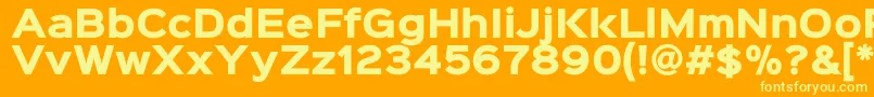 Sinkinsans800black Font – Yellow Fonts on Orange Background