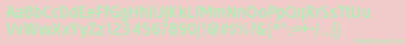 AffluentrgBold Font – Green Fonts on Pink Background