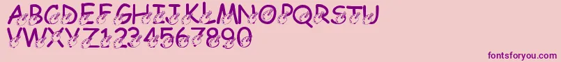 LmsDarrensDelight Font – Purple Fonts on Pink Background