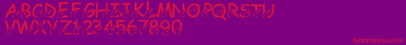 LmsDarrensDelight Font – Red Fonts on Purple Background