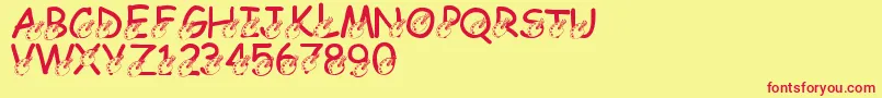 LmsDarrensDelight Font – Red Fonts on Yellow Background