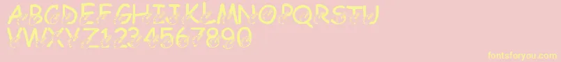 LmsDarrensDelight Font – Yellow Fonts on Pink Background