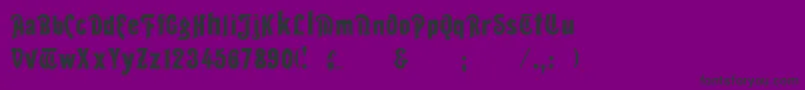 フォントThalia – 紫の背景に黒い文字