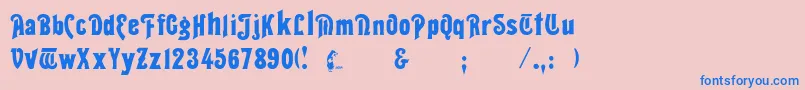 Thalia Font – Blue Fonts on Pink Background