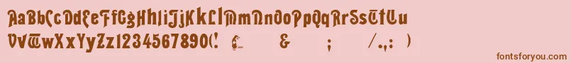 Thalia Font – Brown Fonts on Pink Background