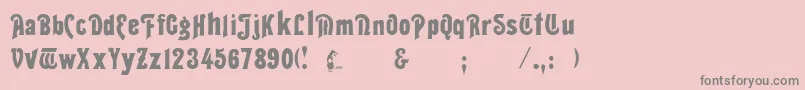 フォントThalia – ピンクの背景に灰色の文字