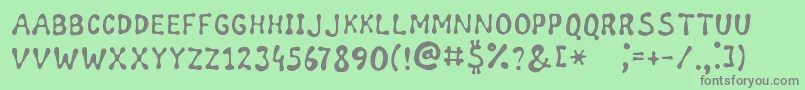 WildHoney Font – Gray Fonts on Green Background