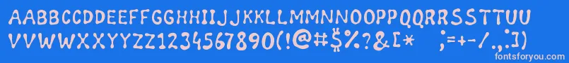 WildHoney Font – Pink Fonts on Blue Background