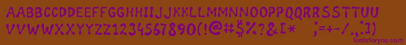 WildHoney Font – Purple Fonts on Brown Background