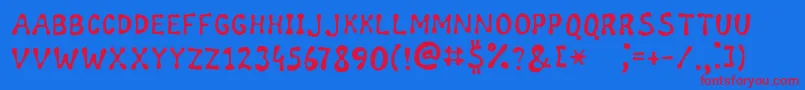 WildHoney Font – Red Fonts on Blue Background