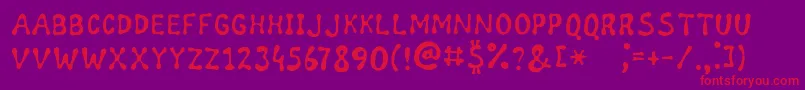 WildHoney Font – Red Fonts on Purple Background
