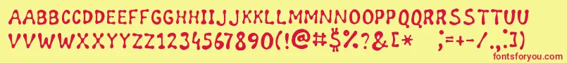 WildHoney Font – Red Fonts on Yellow Background