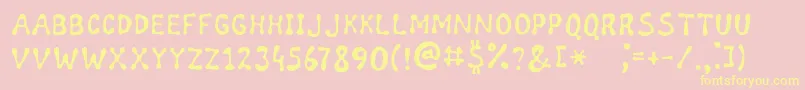 WildHoney Font – Yellow Fonts on Pink Background
