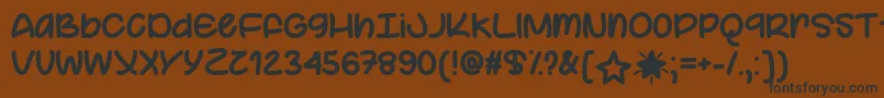 YourStarOtf Font – Black Fonts on Brown Background