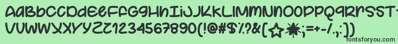 YourStarOtf Font – Black Fonts on Green Background