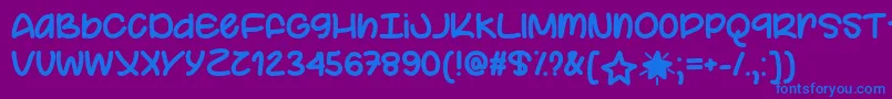 YourStarOtf Font – Blue Fonts on Purple Background