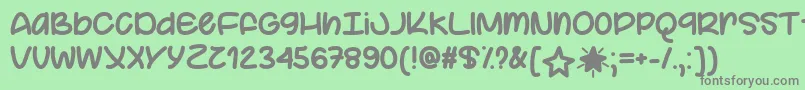 YourStarOtf Font – Gray Fonts on Green Background