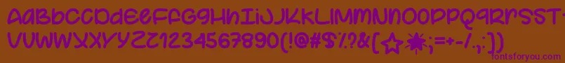 YourStarOtf Font – Purple Fonts on Brown Background