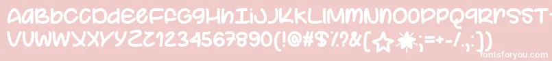 YourStarOtf-Schriftart – Weiße Schriften auf rosa Hintergrund