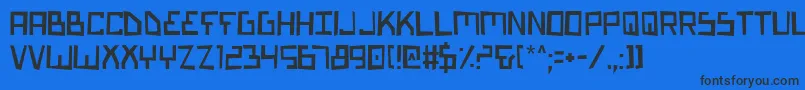 Biotypm Font – Black Fonts on Blue Background