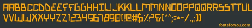 Biotypm Font – Orange Fonts on Black Background