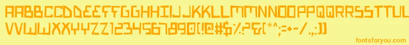 Biotypm Font – Orange Fonts on Yellow Background