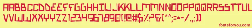 Biotypm Font – Red Fonts on Yellow Background