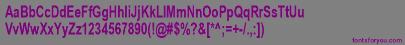 Шрифт ArialCyr70b – фиолетовые шрифты на сером фоне