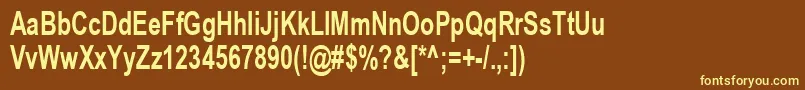 Шрифт ArialCyr70b – жёлтые шрифты на коричневом фоне
