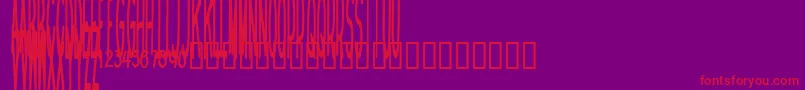 Homeboysarebackintown Font – Red Fonts on Purple Background