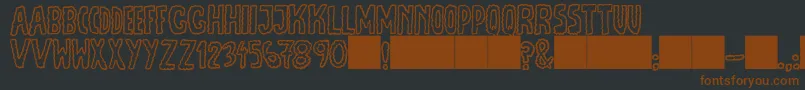 JmhEscamasOut Font – Brown Fonts on Black Background