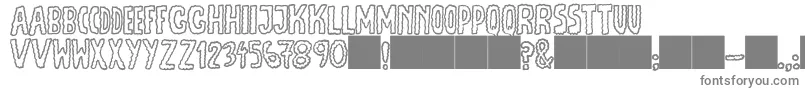 JmhEscamasOut-Schriftart – Graue Schriften auf weißem Hintergrund