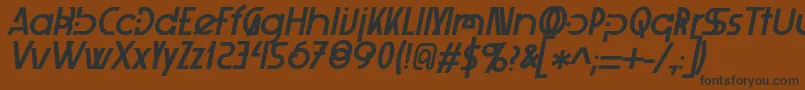 Weitere Informationen zur Xelitaitalic-Schriftart Xelitaitalic-Schriftart – Schwarze Schriften auf braunem Hintergrund
